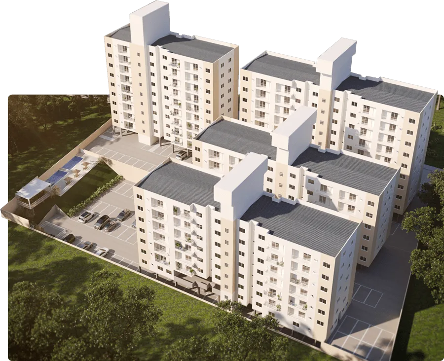 Vista aérea do empreendimento Harmony Village