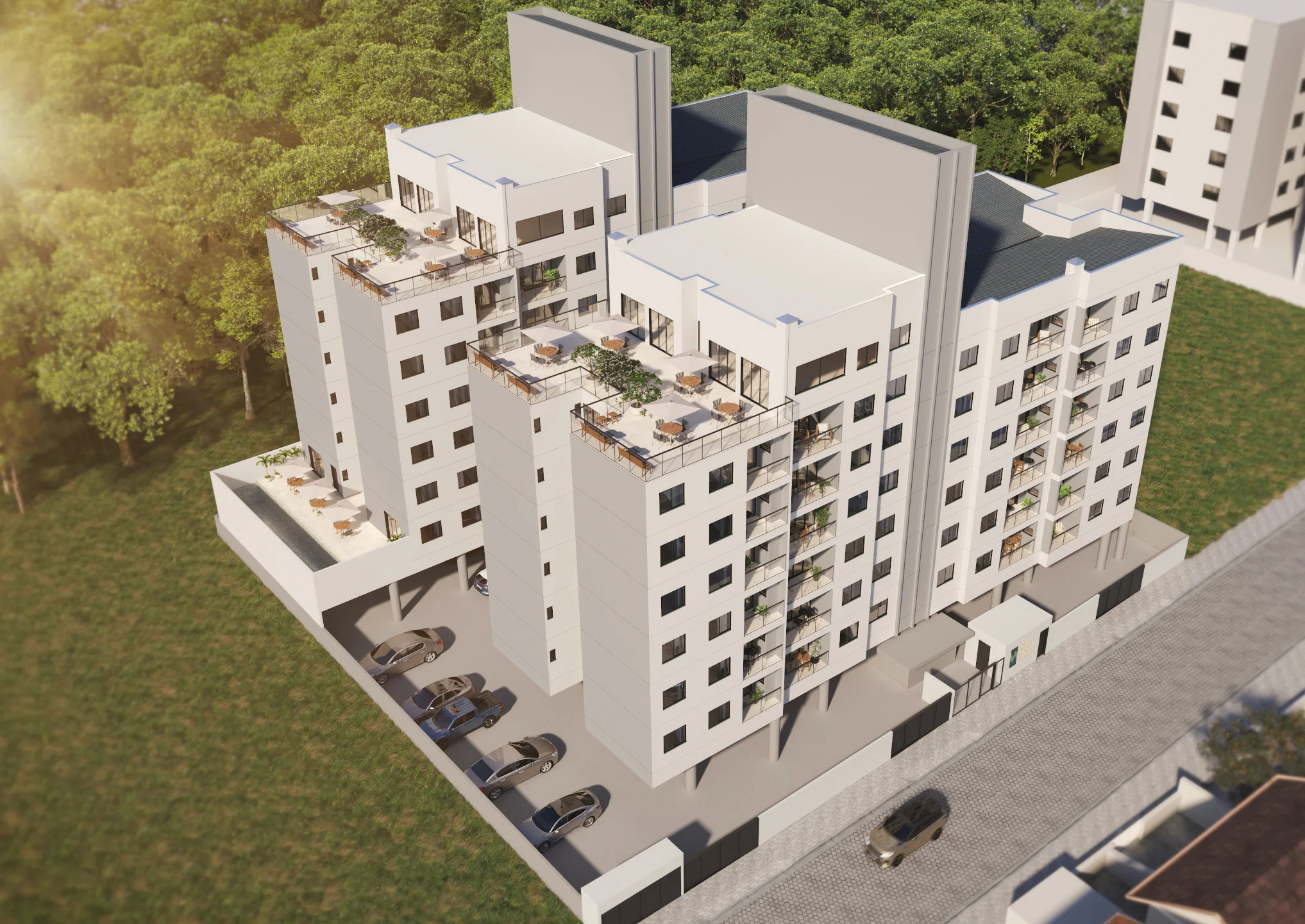 Fachada moderna do apartamento