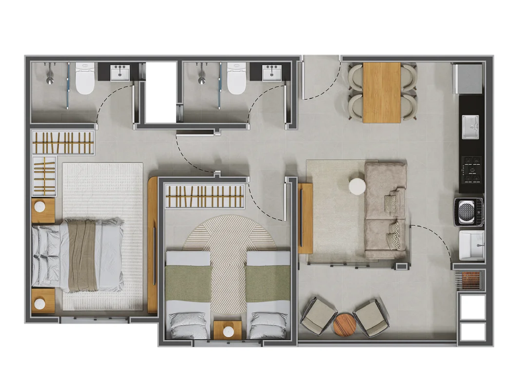 Planta Apartamento Tipo 02